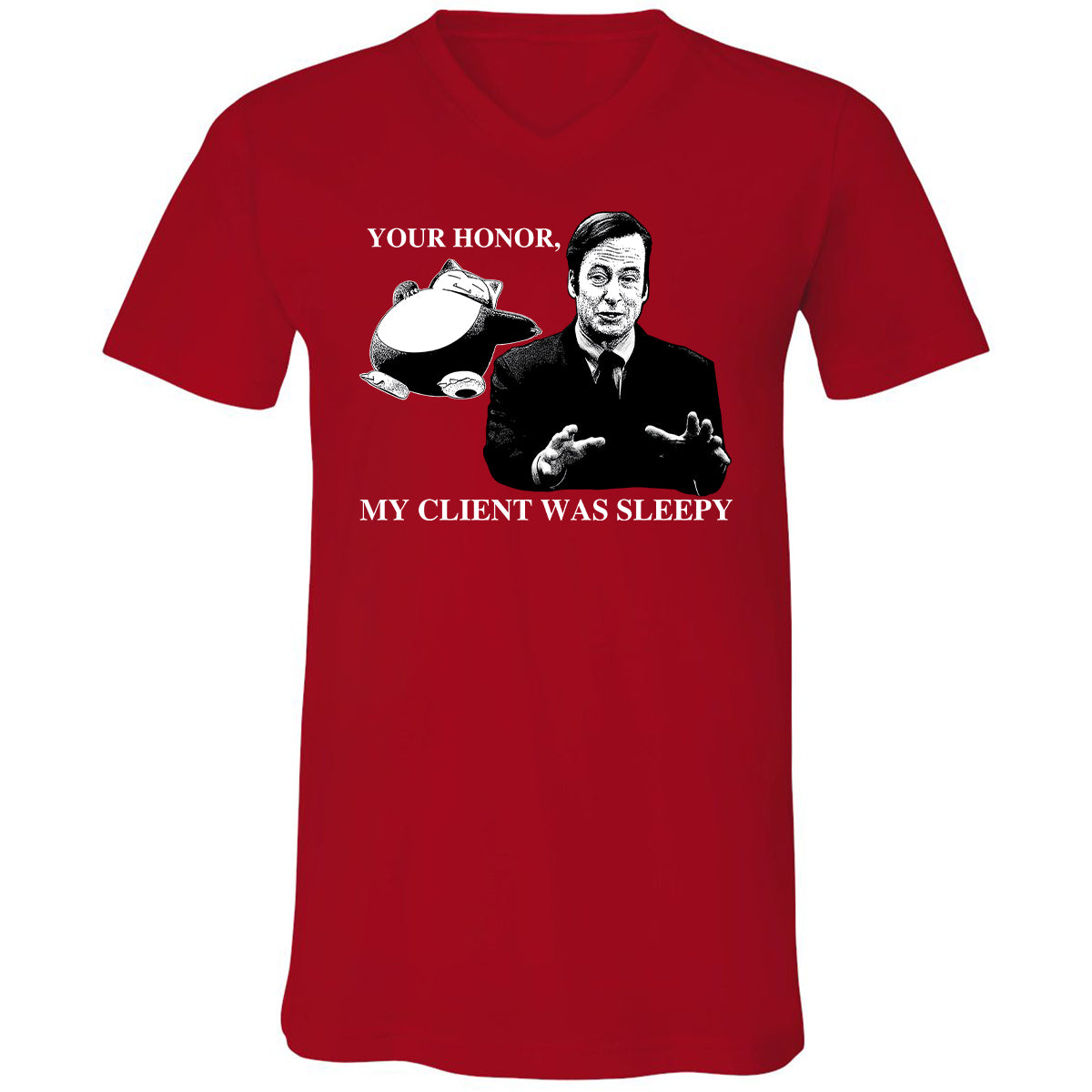 Unisex V-Neck T-Shirt - TKA8AKHV - Red - 3