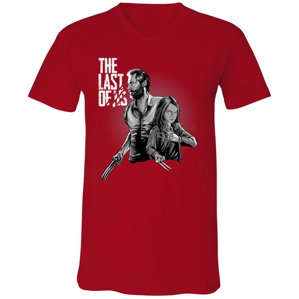 Unisex V-Neck T-Shirt - FH7VX7VY - Red - 3