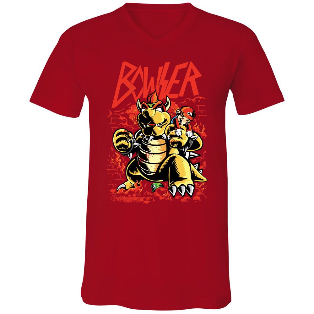 Unisex V-Neck T-Shirt - L3AFH7FM - Red - 3