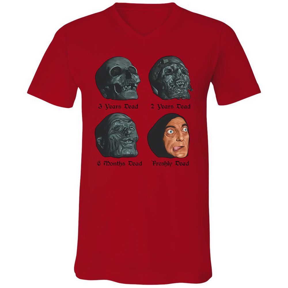 Unisex V-Neck T-Shirt - CAFY47VA - Red - 3