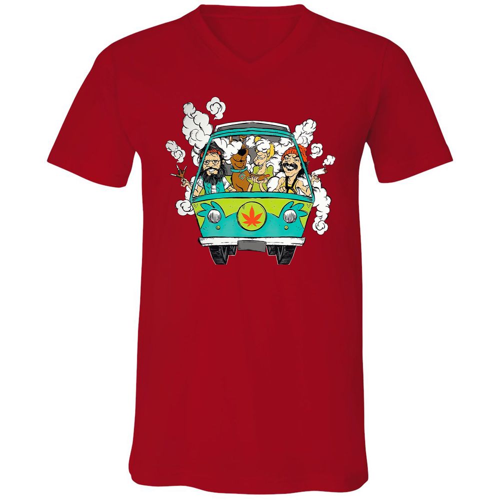 Unisex V-Neck T-Shirt - 417KPKT3 - Red - 3