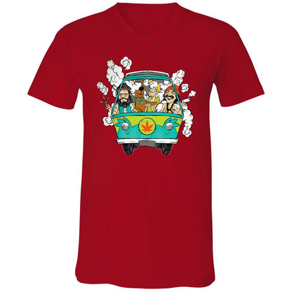 Unisex V-Neck T-Shirt - 417KPKT3 - Red - 3