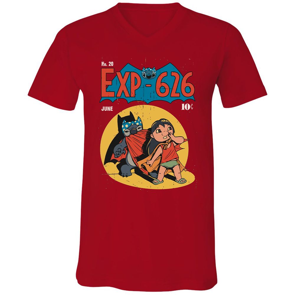Unisex V-Neck T-Shirt - 37SG9NX4 - Red - 3