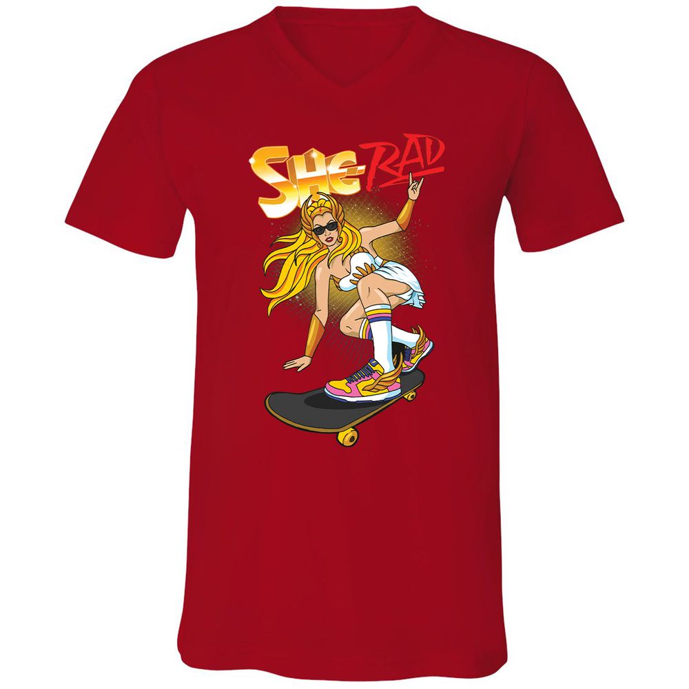 Unisex V-Neck T-Shirt - MSM3E2A5 - Red - 3