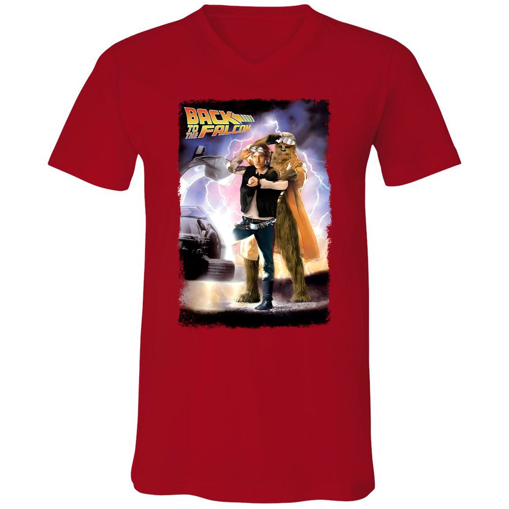 Unisex V-Neck T-Shirt - ASEKK2KJ - Red - 3