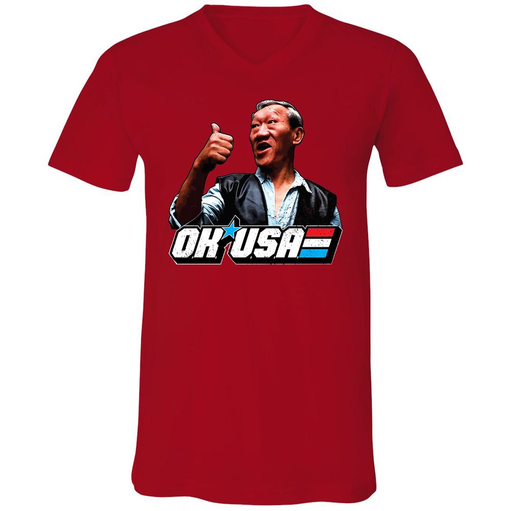 Unisex V-Neck T-Shirt - T631UCHG - Red - 3