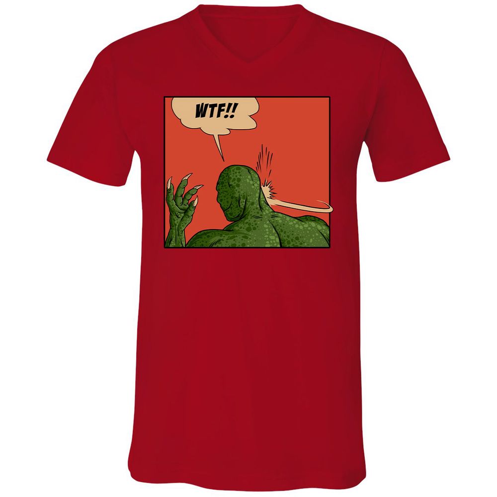 Unisex V-Neck T-Shirt - UXC267KC - Red - 3