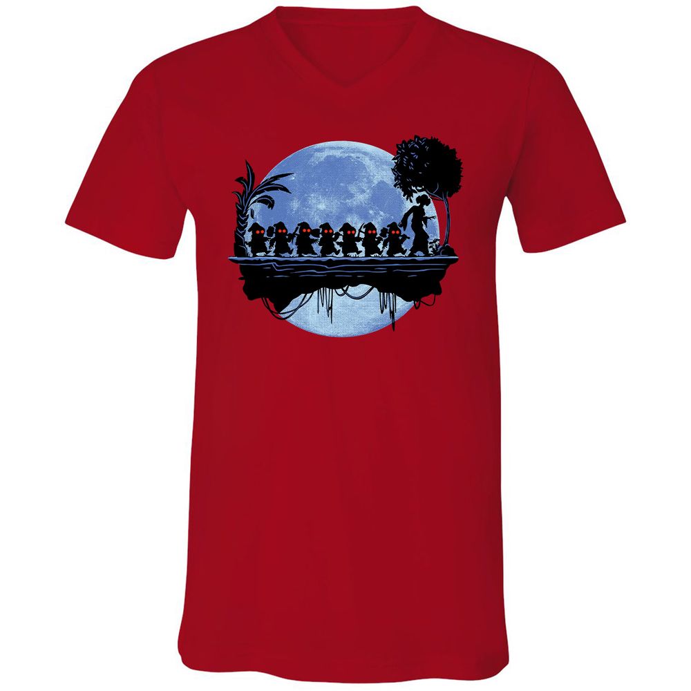 Unisex V-Neck T-Shirt - MAK2UZHS - Red - 3