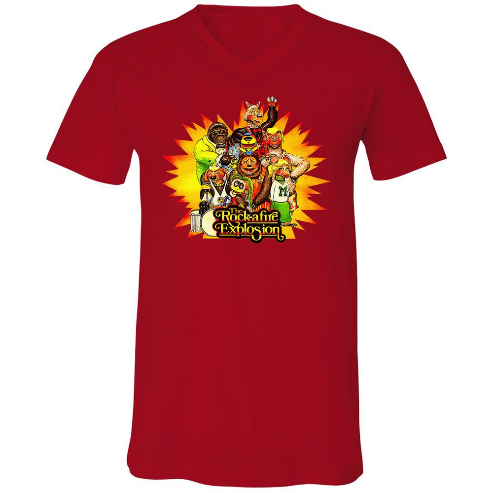 Unisex V-Neck T-Shirt - 47FPCENQ - Red - 3