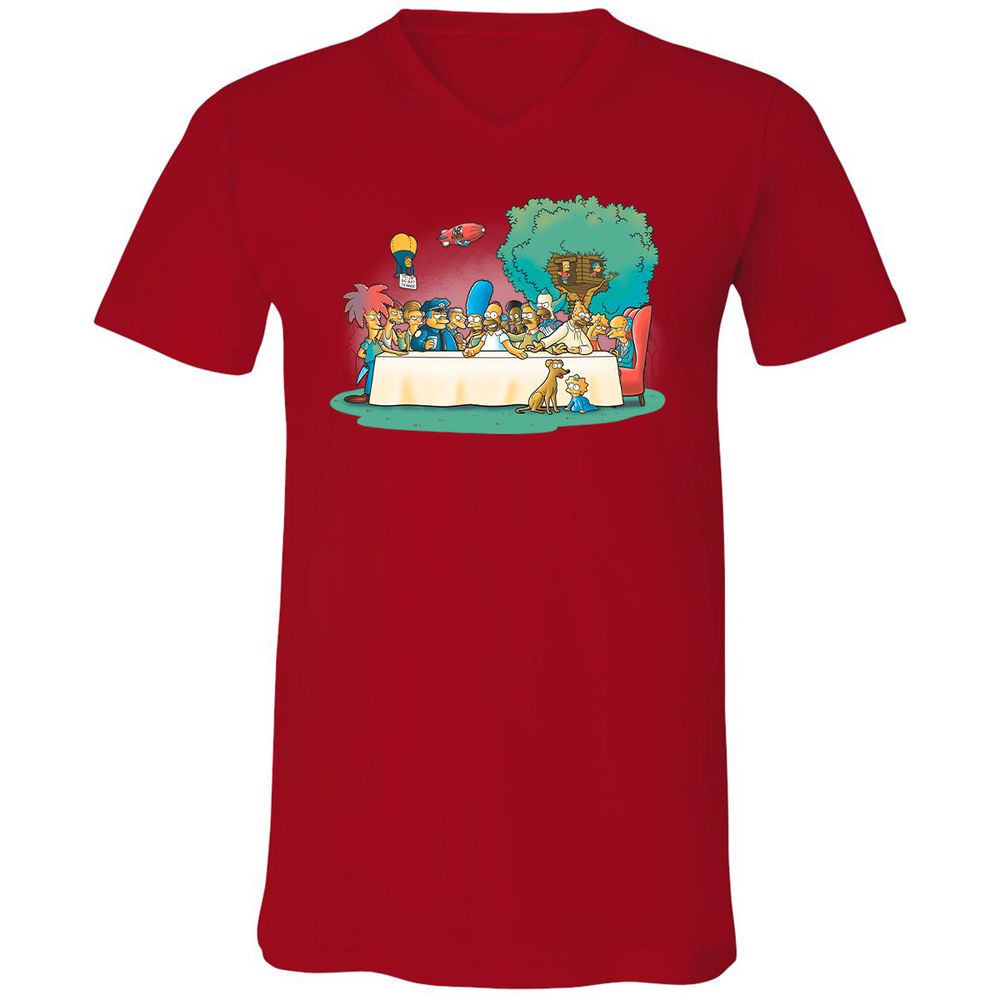 Unisex V-Neck T-Shirt - PPY3JAE6 - Red - 3