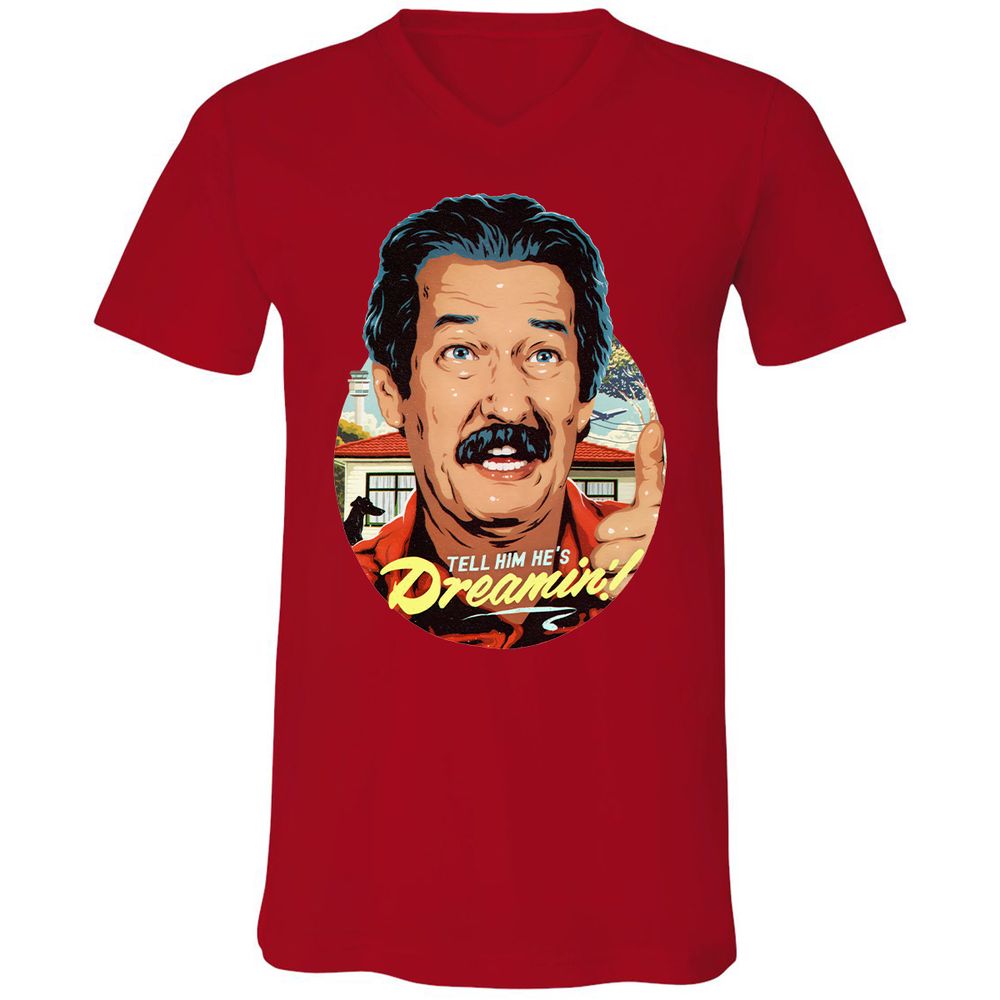 Unisex V-Neck T-Shirt - 34PLQZ3D - Red - 3