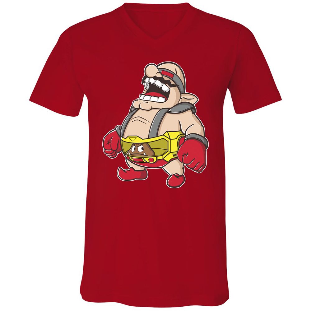 Unisex V-Neck T-Shirt - CGS5X22Z - Red - 3