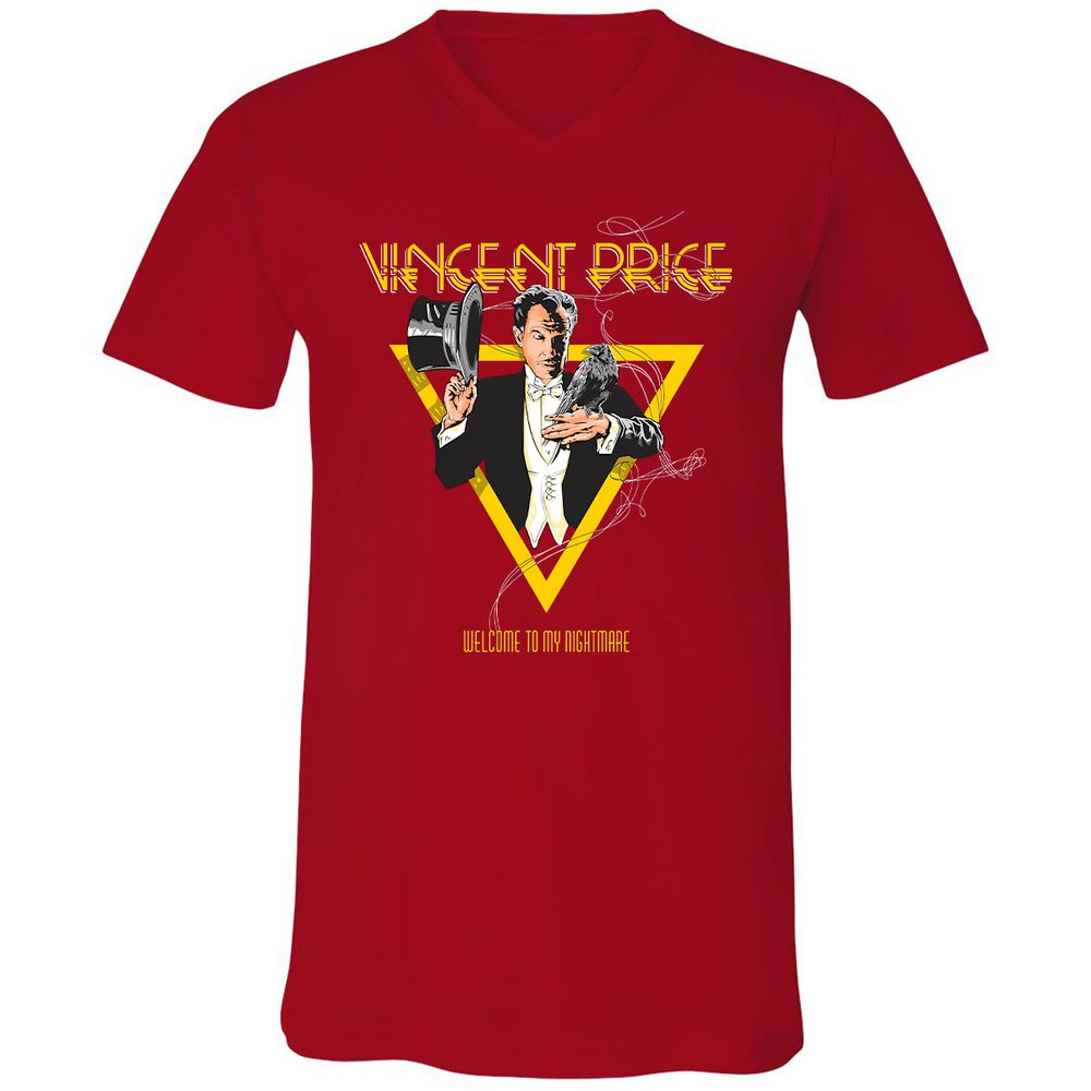 Unisex V-Neck T-Shirt - K8RSXQXG - Red - 3