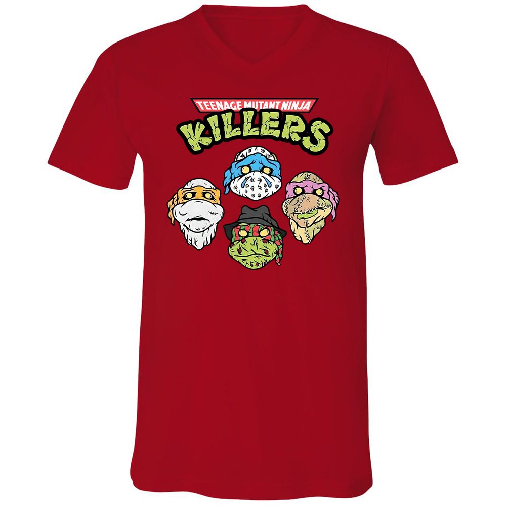 Unisex V-Neck T-Shirt - DLRR13F2 - Red - 3