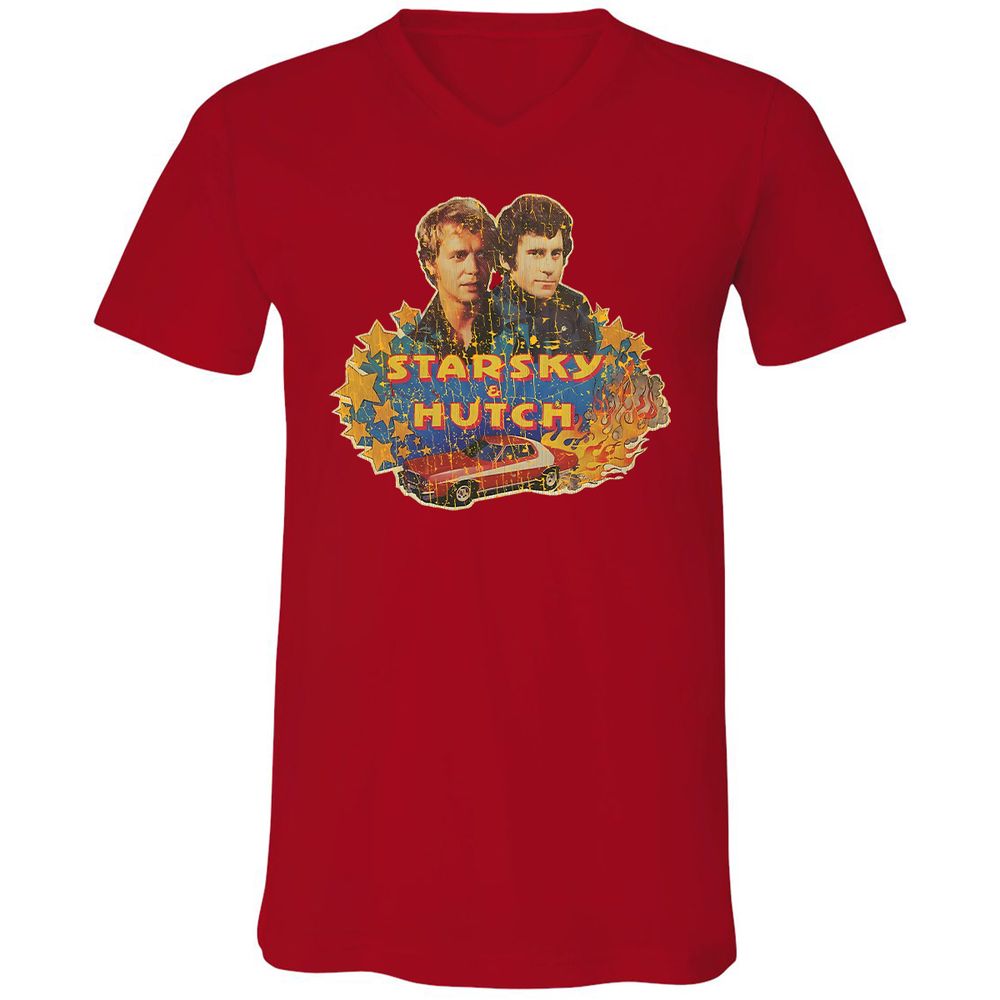 Unisex V-Neck T-Shirt - ZNB8SQLQ - Red - 3