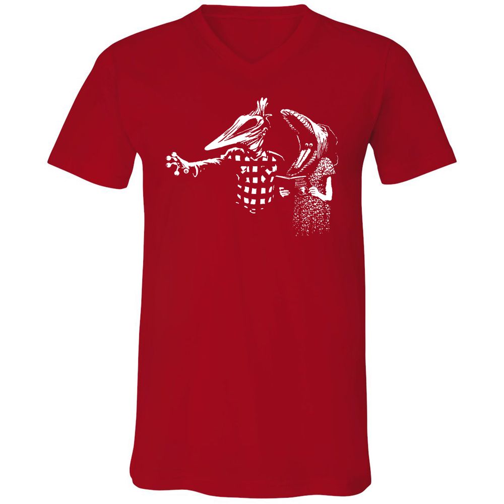 Unisex V-Neck T-Shirt - SG2VW966 - Red - 3