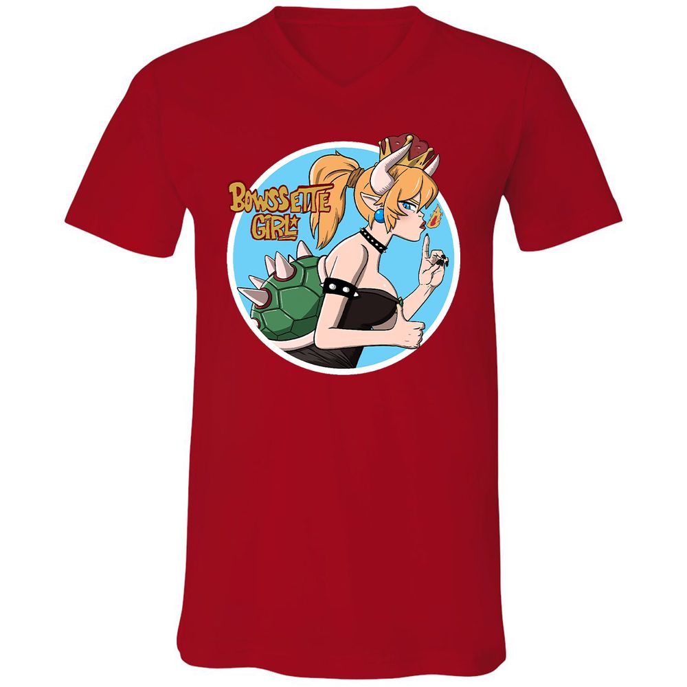 Unisex V-Neck T-Shirt - CZNTBE2B - Red - 3
