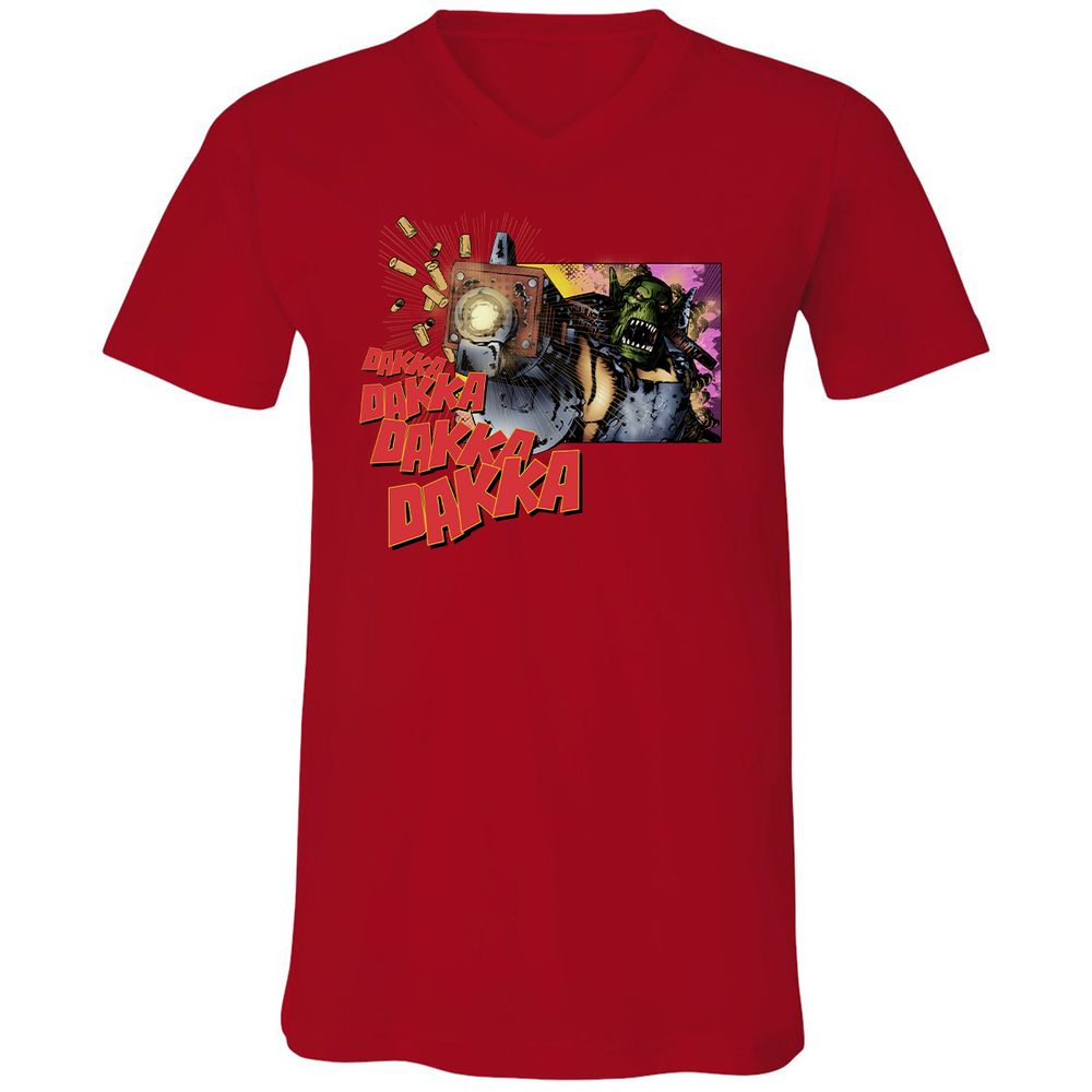 Unisex V-Neck T-Shirt - U9QZC8R1 - Red - 3