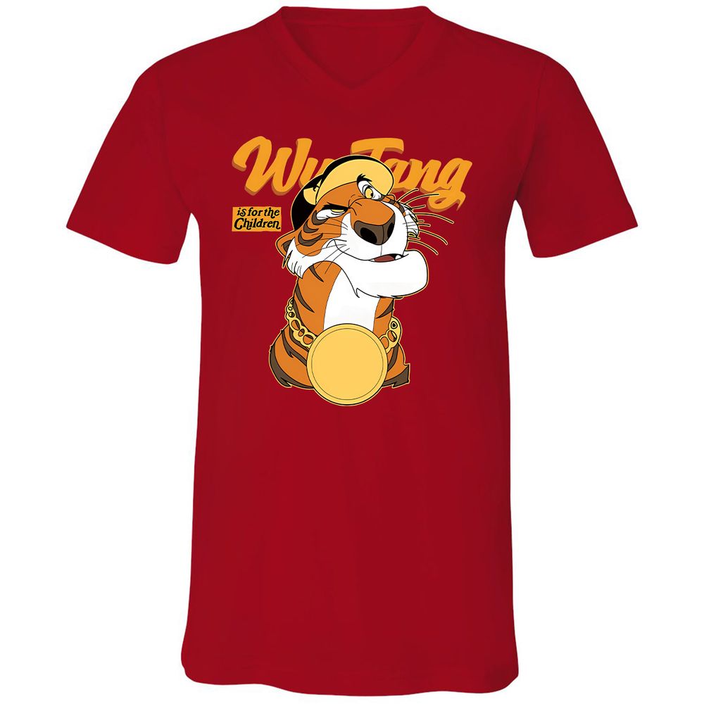 Unisex V-Neck T-Shirt - X3W12NF6 - Red - 3