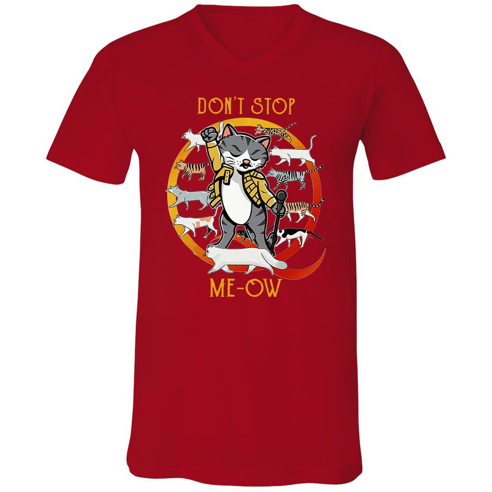 Unisex V-Neck T-Shirt - D9F2W2D2 - Red - 3