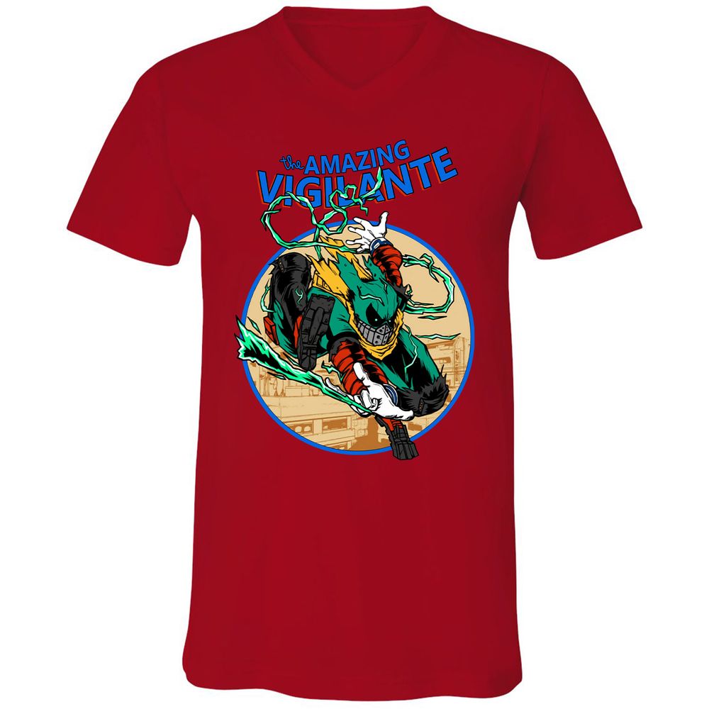Unisex V-Neck T-Shirt - SC2RR7M5 - Red - 3
