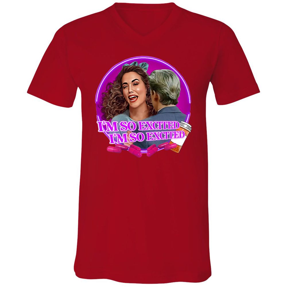 Unisex V-Neck T-Shirt - KUCZW25H - Red - 3