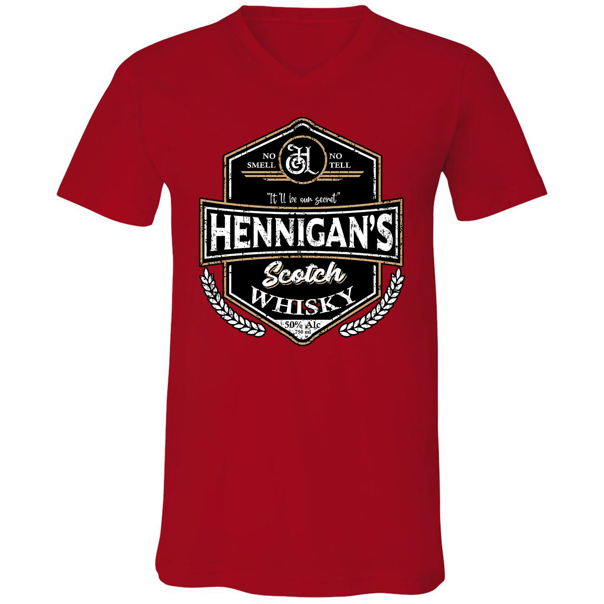 Unisex V-Neck T-Shirt - ZDZFCUSB - Red - 3
