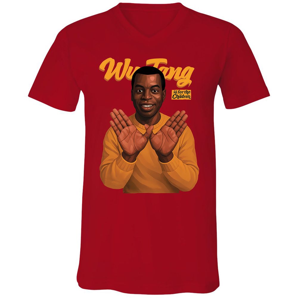 Unisex V-Neck T-Shirt - 67QQ5VEH - Red - 3