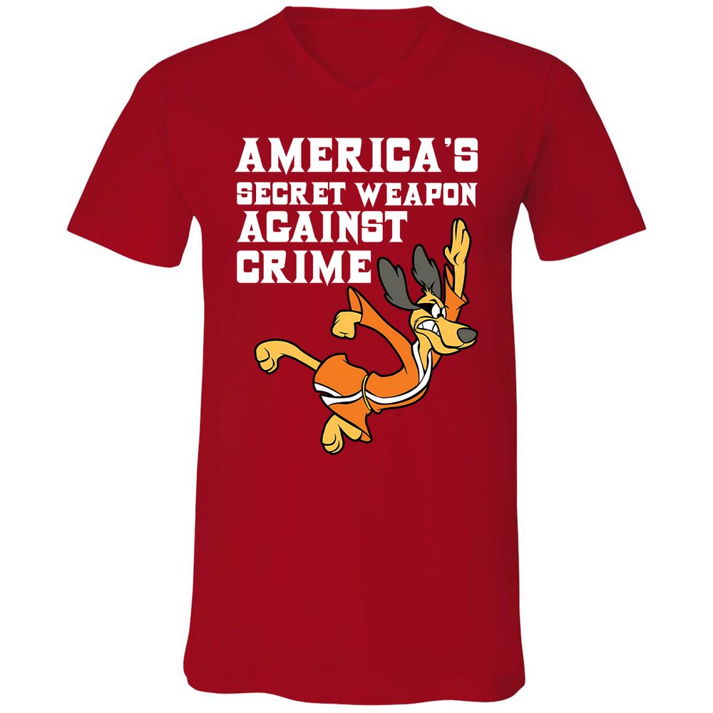 Unisex V-Neck T-Shirt - DTSYVF12 - Red - 3