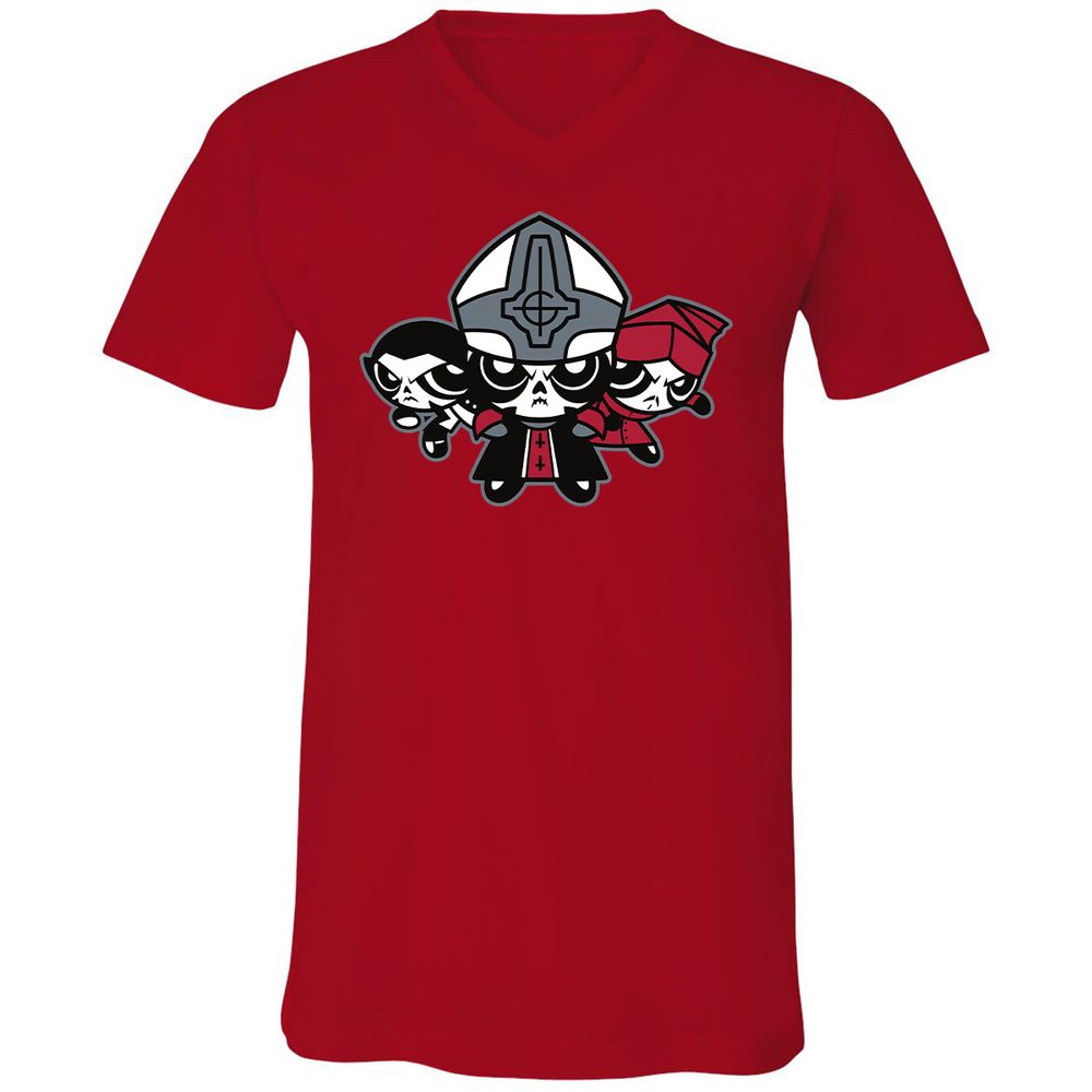 Unisex V-Neck T-Shirt - A5WJEP5Z - Red - 3