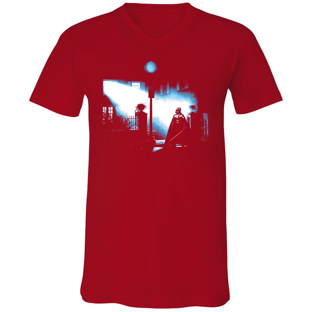 Unisex V-Neck T-Shirt - UUQEGEXK - Red - 3