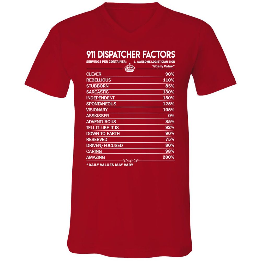 Unisex V-Neck T-Shirt - AHMP2Z15 - Red - 3