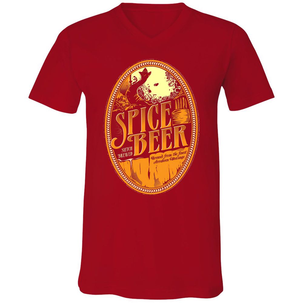 Unisex V-Neck T-Shirt - VQC13G12 - Red - 3