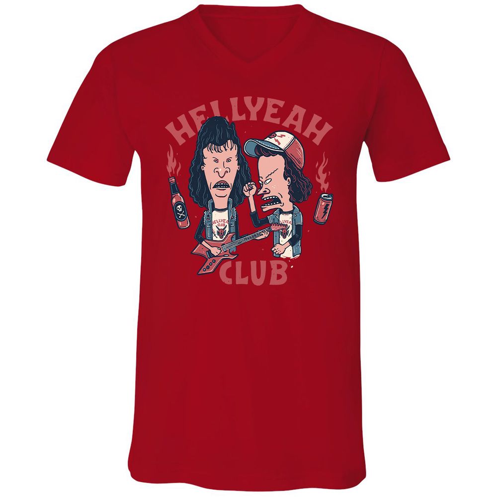 Unisex V-Neck T-Shirt - WTR1WHH9 - Red - 3
