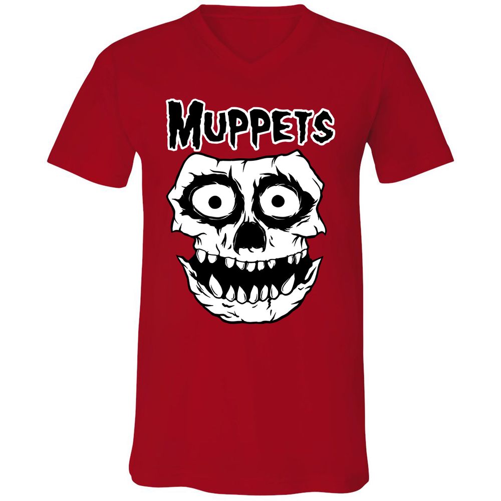 Unisex V-Neck T-Shirt - DCQUZY1C - Red - 3