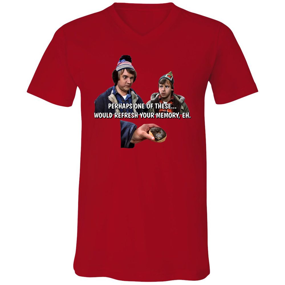Unisex V-Neck T-Shirt - 2HC23MQ7 - Red - 3