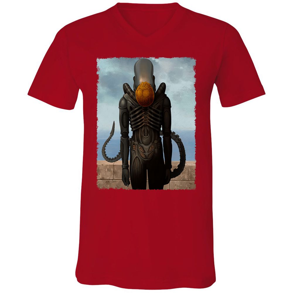 Unisex V-Neck T-Shirt - 46B89TEU - Red - 3