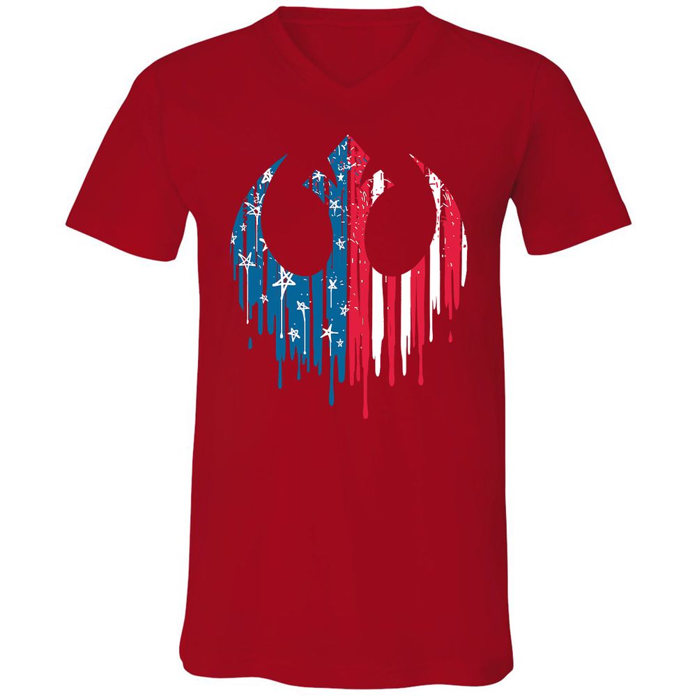 Unisex V-Neck T-Shirt - 6MXHH2TR - Red - 3