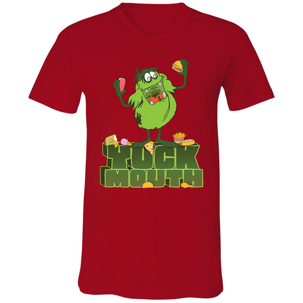 Unisex V-Neck T-Shirt - 7NP8WMYE - Red - 3