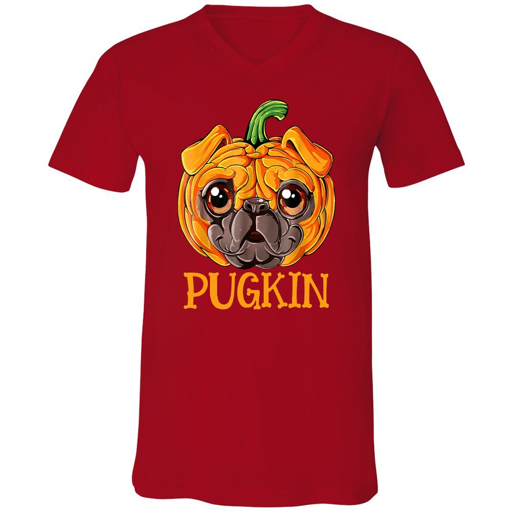 Unisex V-Neck T-Shirt - ZB14U9DA - Red - 3