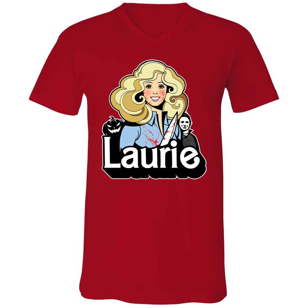 Unisex V-Neck T-Shirt - 766PA43V - Red - 3