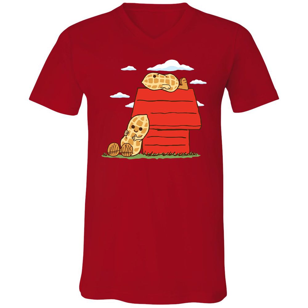 Unisex V-Neck T-Shirt - F8UHPUED - Red - 3