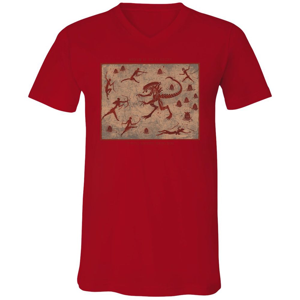 Unisex V-Neck T-Shirt - TM5UC5FG - Red - 3