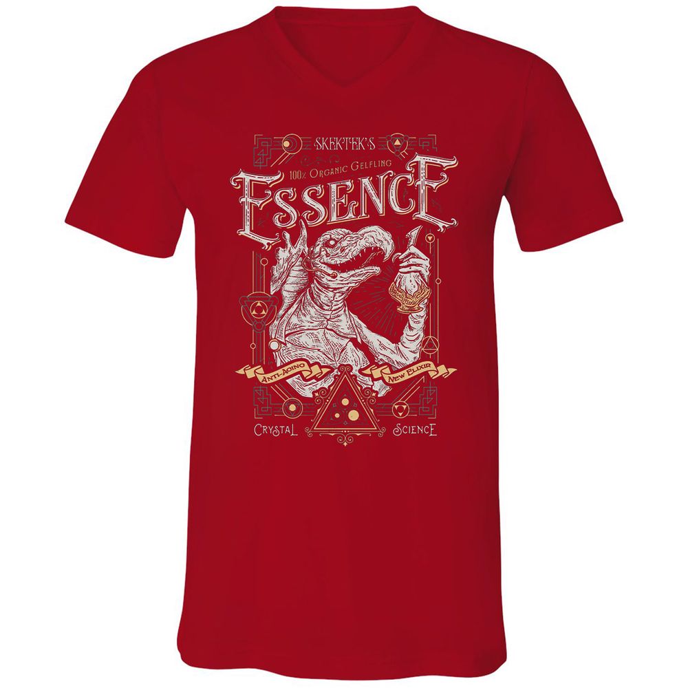 Unisex V-Neck T-Shirt - ZTDBW9XC - Red - 3