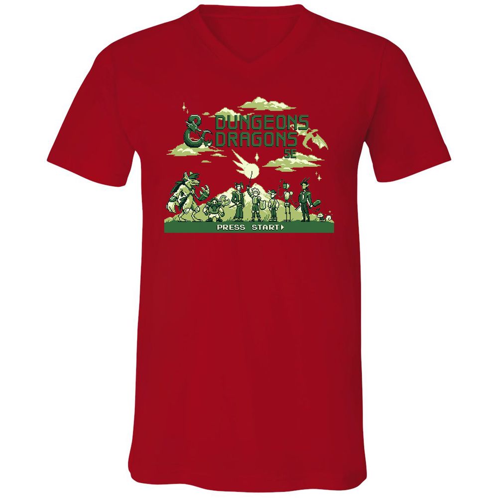 Unisex V-Neck T-Shirt - V142YPW3 - Red - 3