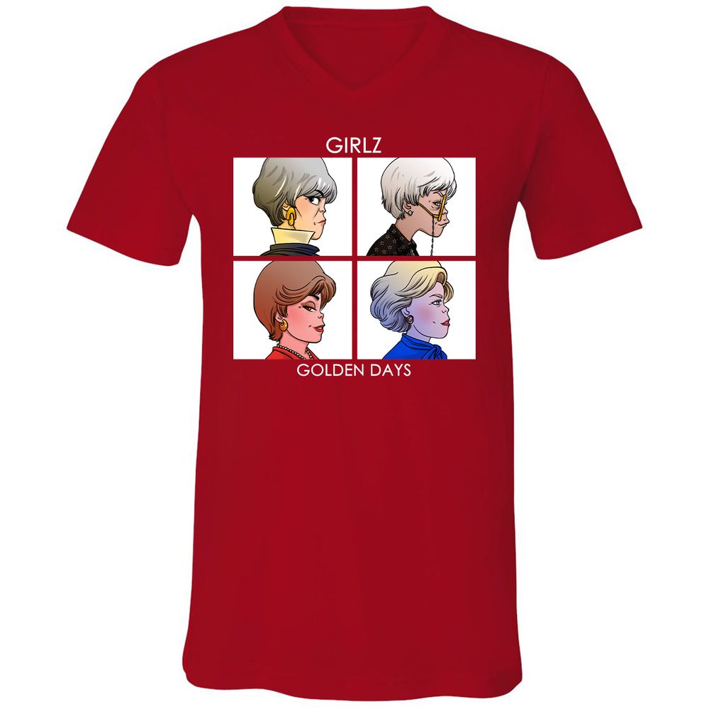 Unisex V-Neck T-Shirt - EMEHLG3C - Red - 3