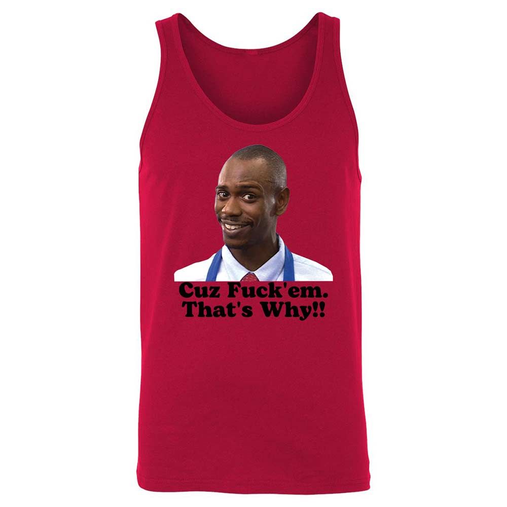 Unisex Jersey Tank - BJUU7P59 - Red - 3