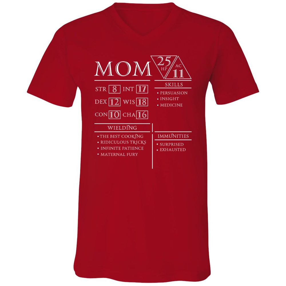 Unisex V-Neck T-Shirt - 5S7HEB3K - Red - 3