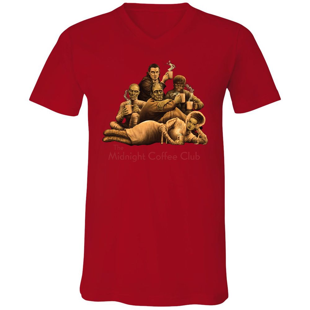 Unisex V-Neck T-Shirt - KFA9JNBS - Red - 3