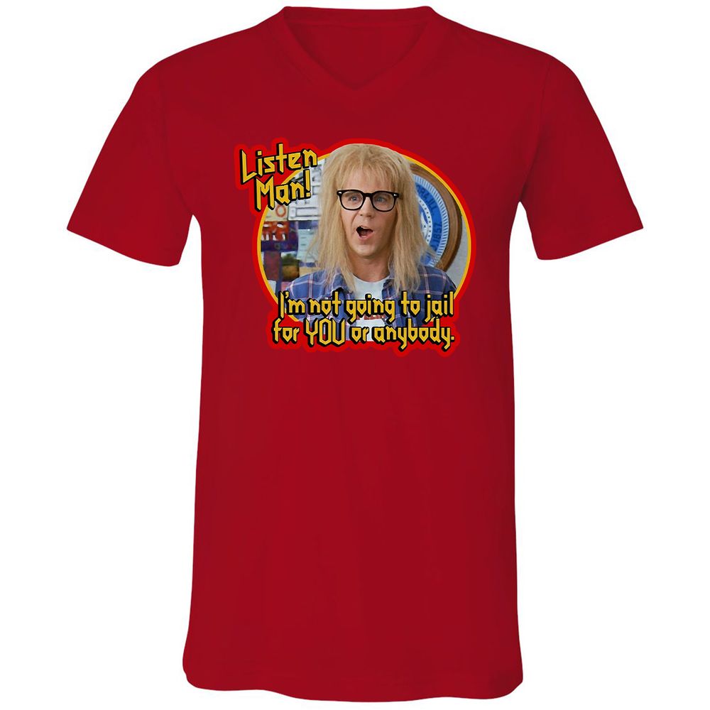 Unisex V-Neck T-Shirt - C4KL83RS - Red - 3
